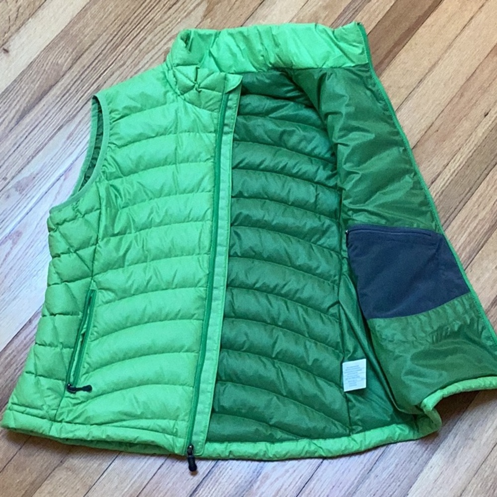 Patagonia Vest Green Down Sweater 800 Goose Full Zip Puffer size large - Picture 6 of 11